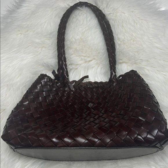 Handbags - Brown Woven Leather Bag